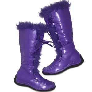 NEW Purple Fur Boots